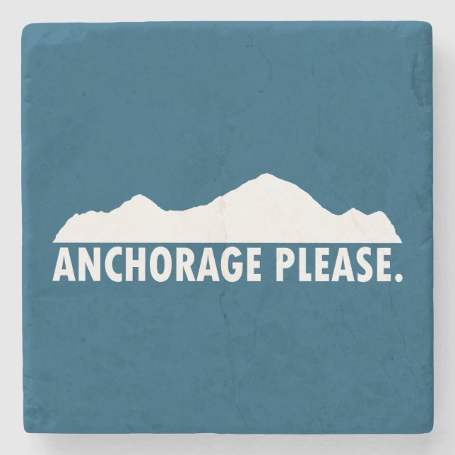 Posavasos De Piedra Anchorage Alaska Please (Anverso)