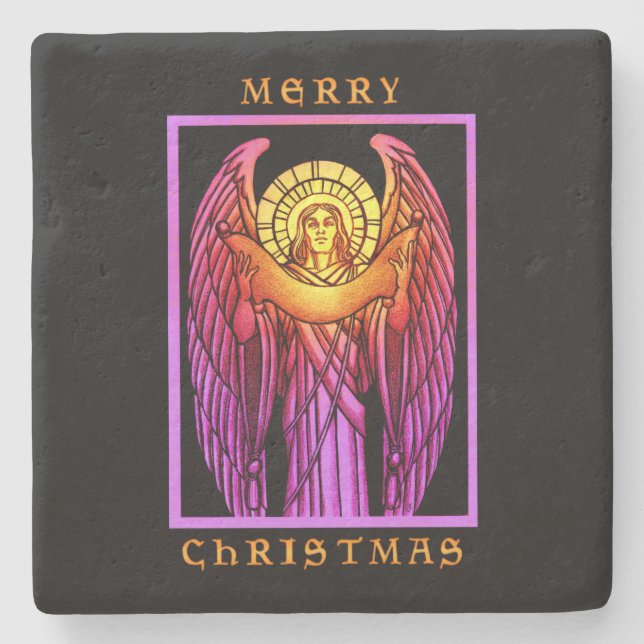 Posavasos De Piedra Ángel de cristal de Seted (Anverso)