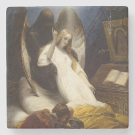 Posavasos De Piedra Ángel de la muerte (yendo al cielo) (Horace Vernet