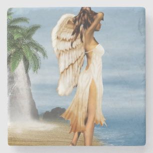 Posavasos De Piedra Ángel de la playa
