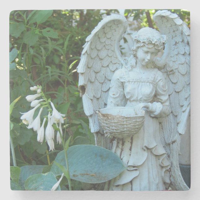 Posavasos De Piedra Ángel en primavera - Viñedo de Martha (Anverso)