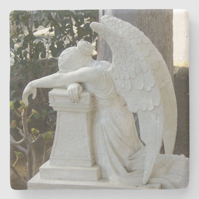 Posavasos De Piedra Ángel llorando (Anverso)
