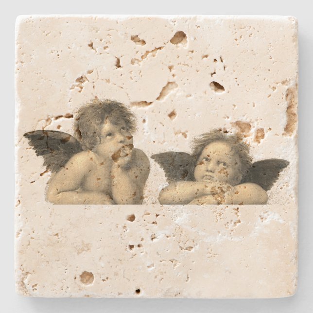 Posavasos De Piedra Angels ángel Raffael - Madonna Sixtina Raphael - (Anverso)