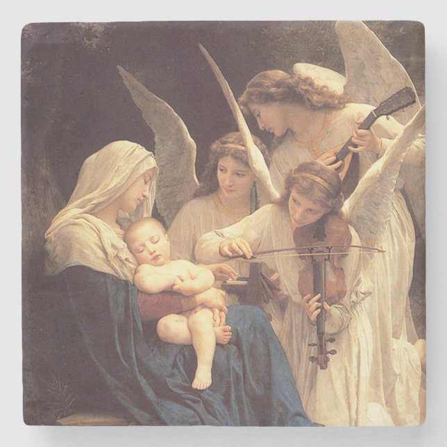 Posavasos De Piedra Angels Serenade Mary y Jesús (Anverso)