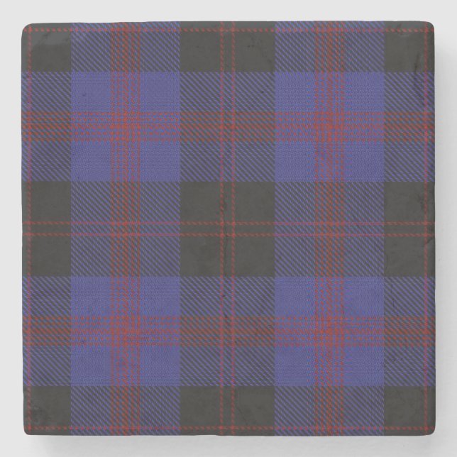 Posavasos De Piedra Angus District Tartan (Anverso)