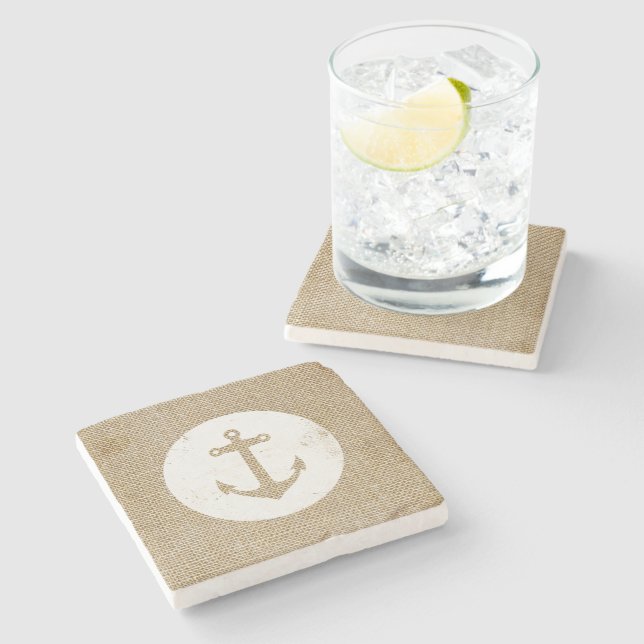 Posavasos De Piedra Anillo de cosecha rústica (Lateral)