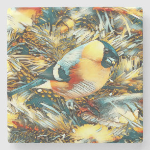 Posavasos De Piedra AnimalArt_Bird_006_Bullfinch