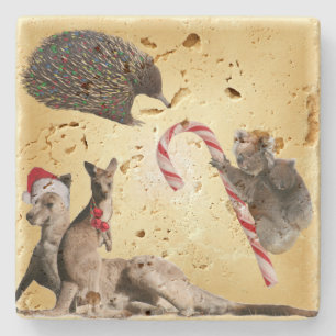 Posavasos De Piedra Animales de Navidades australianos