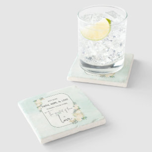 Posavasos De Piedra Aniversario del Boda religioso Fe Esperanza Amor