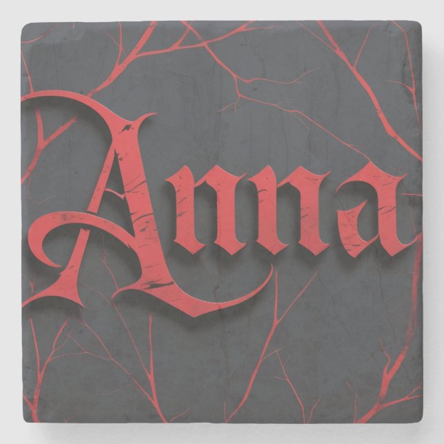 Posavasos De Piedra Anna In Gothic (Anverso)
