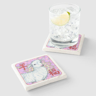 Posavasos De Piedra ¡Año de la Oveja-Buena Suerte!