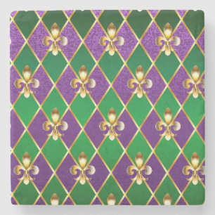 Posavasos De Piedra Antecedentes de joyas Mardi Gras