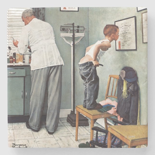 Posavasos De Piedra Antes del tiro o en el médico (Anverso)