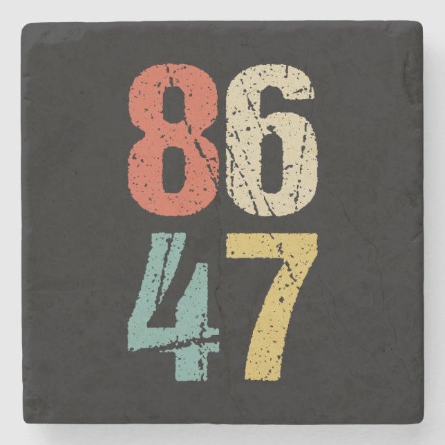 Posavasos De Piedra Anti-Trump - 86 47 I (Anverso)