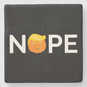 Posavasos De Piedra Anti-Trump - Nope Edición de Halloween