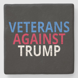 Posavasos De Piedra Anti-Trump - Veteranos Contra Trump