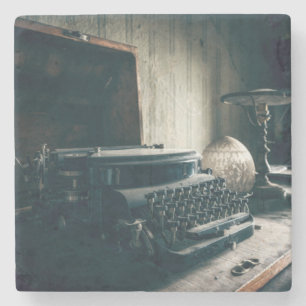 Posavasos De Piedra Antigua máquina de escribir