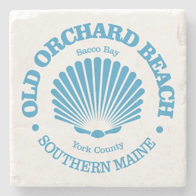 Posavasos De Piedra Antigua playa de Orchard (concha de mar) (Anverso)