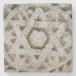 Posavasos De Piedra Antigua talla de la estrella de David, Israel