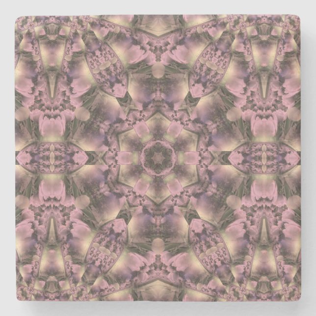 Posavasos De Piedra Antigüedad rosada victoriana (Anverso)