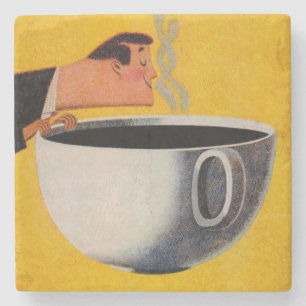 Posavasos De Piedra Anuncio de café de época