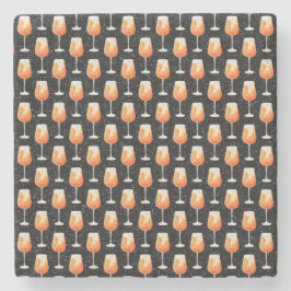 Posavasos De Piedra Aperol Spritz Pattern
