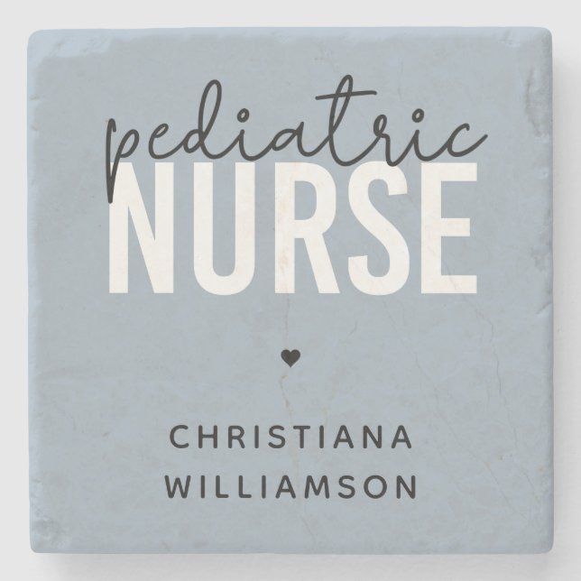 Posavasos De Piedra Apreciación de la enfermera pediátrica personaliza (Anverso)