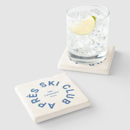 Posavasos De Piedra Après Ski Club Royal Blue Winter Resort Escudo