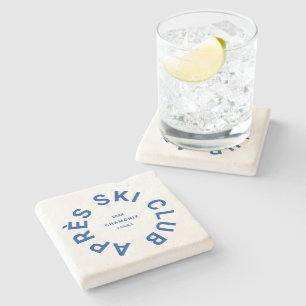Posavasos De Piedra Après Ski Club Royal Blue Winter Resort Escudo