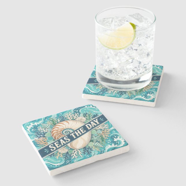 Posavasos De Piedra Aprovecha El Día (Lateral)