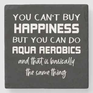 Posavasos De Piedra Aqua Aerobics es Felicidad Aerobic Agua Graciosa