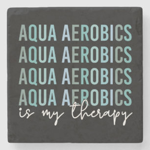 Posavasos De Piedra Aqua Aerobics es mi regalo Terapia de Aerobic Agua