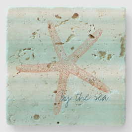 Posavasos De Piedra Aqua Mint Playa Blanca Vibraciones Estrella de Mar