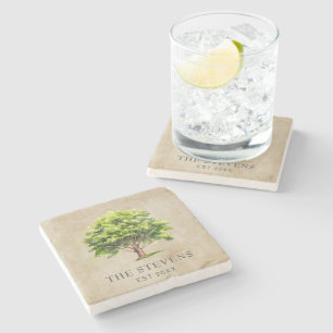 Posavasos De Piedra Árbol acuático ruso