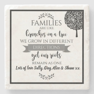 Posavasos De Piedra Árbol de familia regalo personalizado para papá de