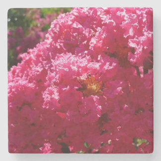 Posavasos De Piedra Árbol de flor de Magenta de Crespón