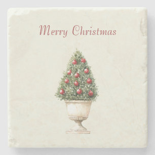 Posavasos De Piedra Árbol de Granada Navidad
