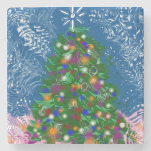 POSAVASOS DE PIEDRA ÁRBOL DE NAVIDAD - 2017