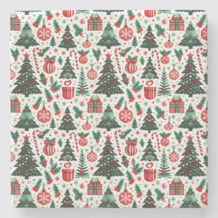 Posavasos De Piedra Árbol de Navidad, regalos, caramelos