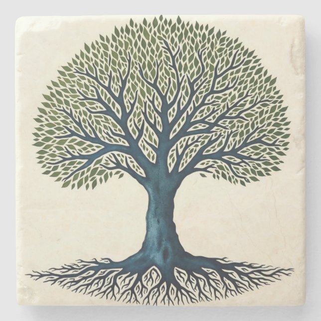 Posavasos De Piedra Árbol de vida (Anverso)