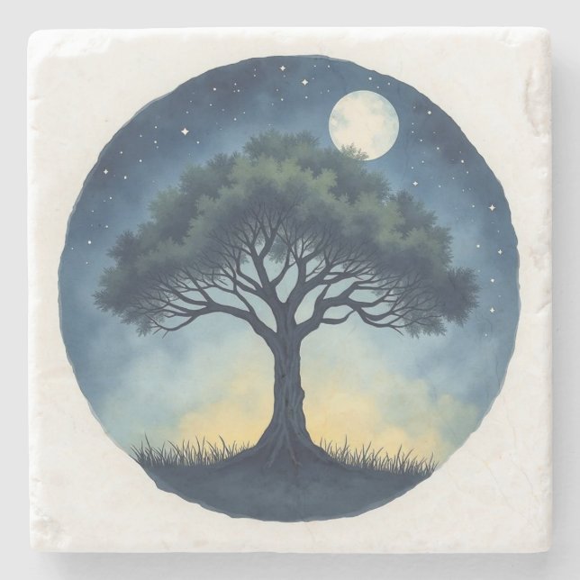 Posavasos De Piedra Árbol de vida (Anverso)