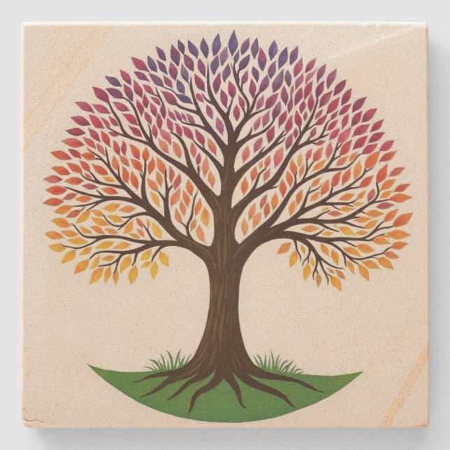 Posavasos De Piedra Árbol de vida (Anverso)