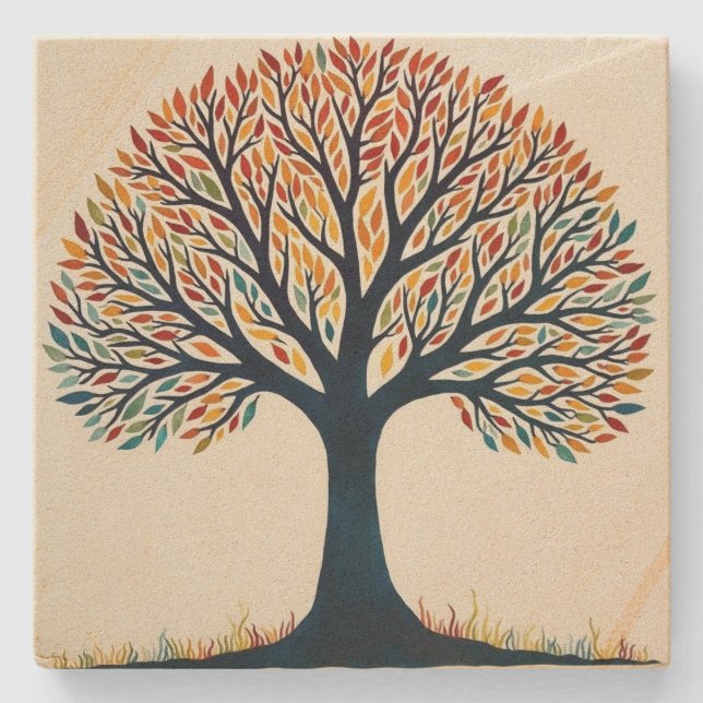 Posavasos De Piedra Árbol de vida (Anverso)