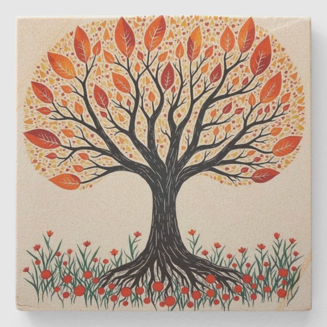 Posavasos De Piedra Árbol de vida (Anverso)