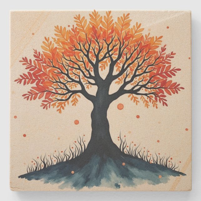 Posavasos De Piedra Árbol de vida (Anverso)