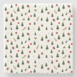 Posavasos De Piedra Árboles y arcos de Navidad