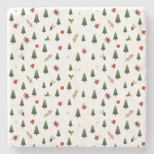 Posavasos De Piedra Árboles y arcos de Navidad
