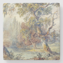 Posavasos De Piedra Árboles y estanques (por John Ruskin)