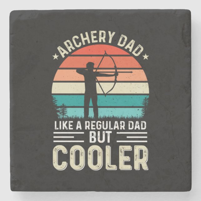 Posavasos De Piedra Archery Dad (Anverso)