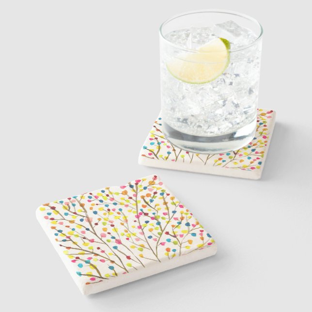 Posavasos De Piedra Arco acuático del arcoiris (Lateral)